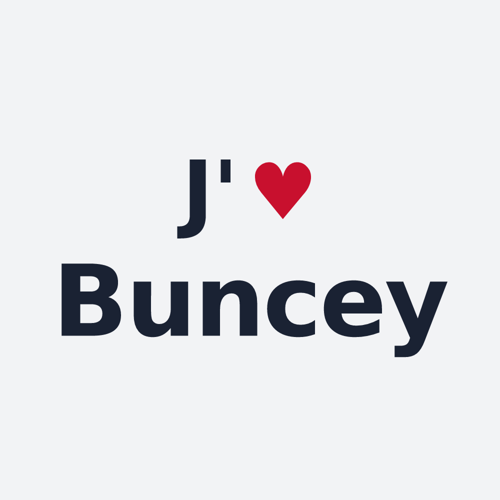 Poster personnalisé Buncey — design J'aime Buncey