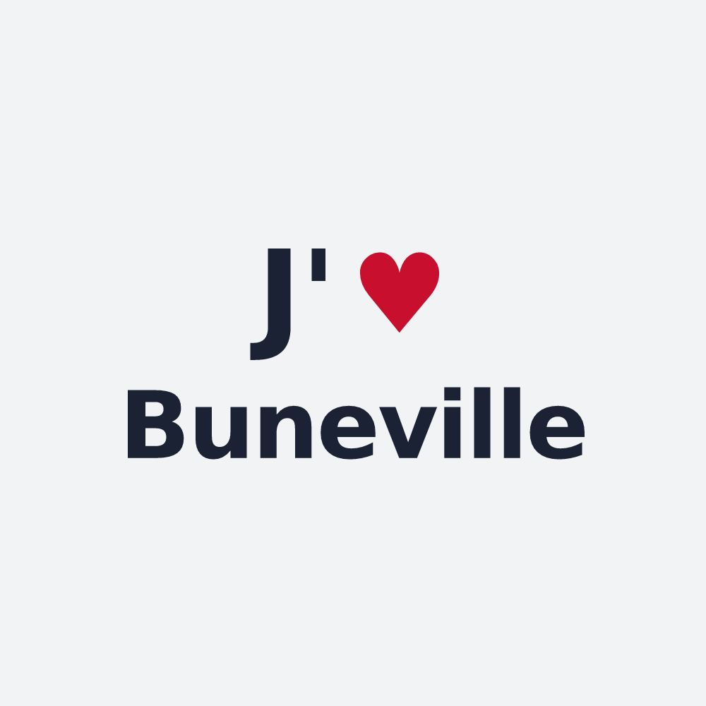 Poster personnalisé Buneville — design J'aime Buneville