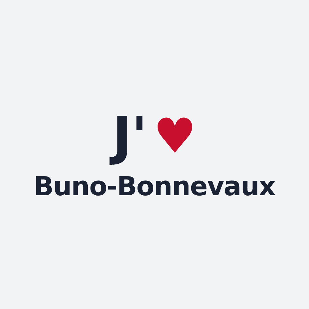 Poster personnalisé Buno-Bonnevaux — design J'aime Buno-Bonnevaux