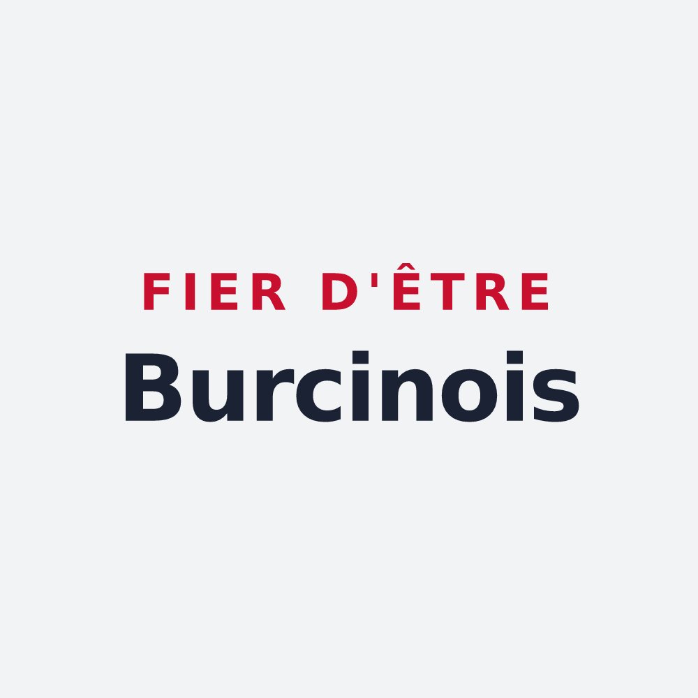 Poster « Fier d'être Burcinois » — design pour Burcin