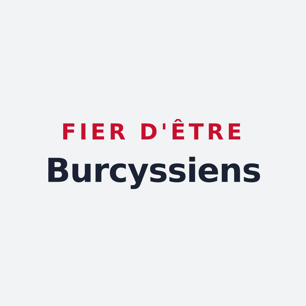 Poster « Fier d'être Burcyssiens » — design pour Burcy