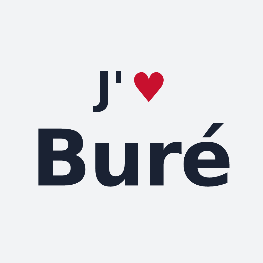 Poster personnalisé Buré — design J'aime Buré