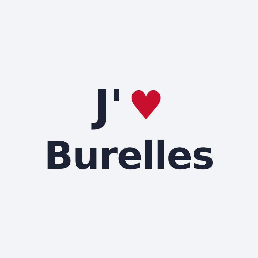 Poster personnalisé Burelles — design J'aime Burelles