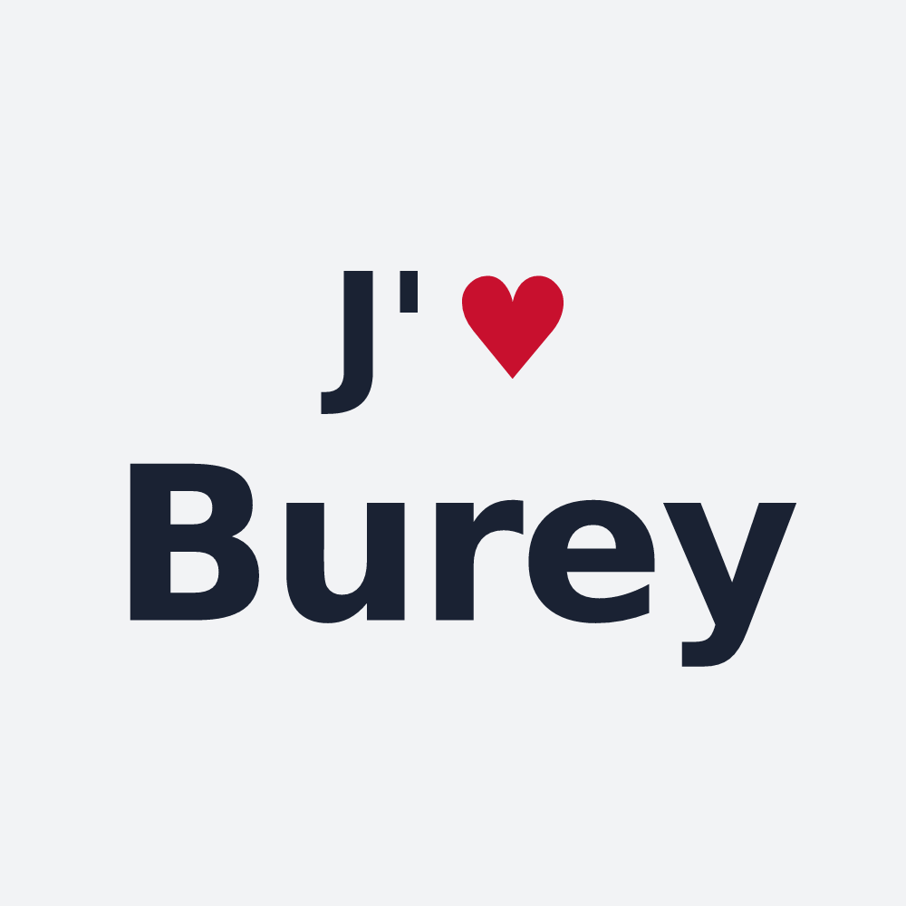 Poster personnalisé Burey — design J'aime Burey