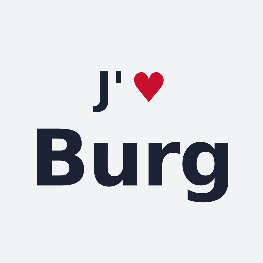 Poster personnalisé Burg — design J'aime Burg