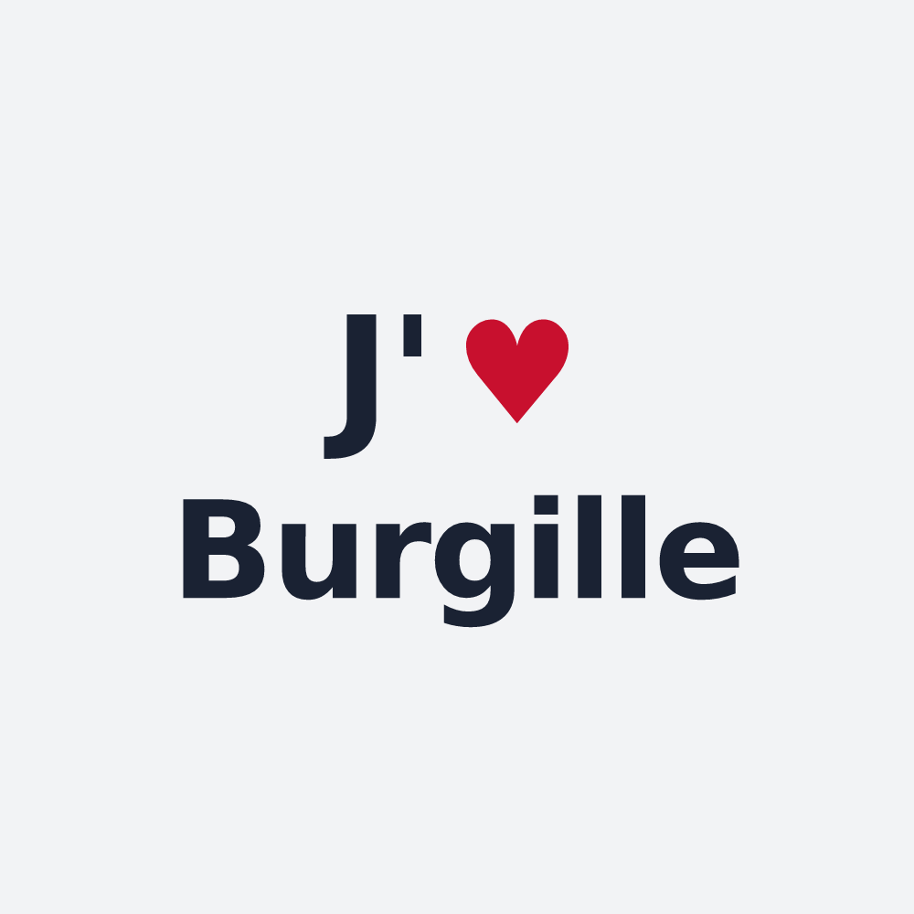 Poster personnalisé Burgille — design J'aime Burgille