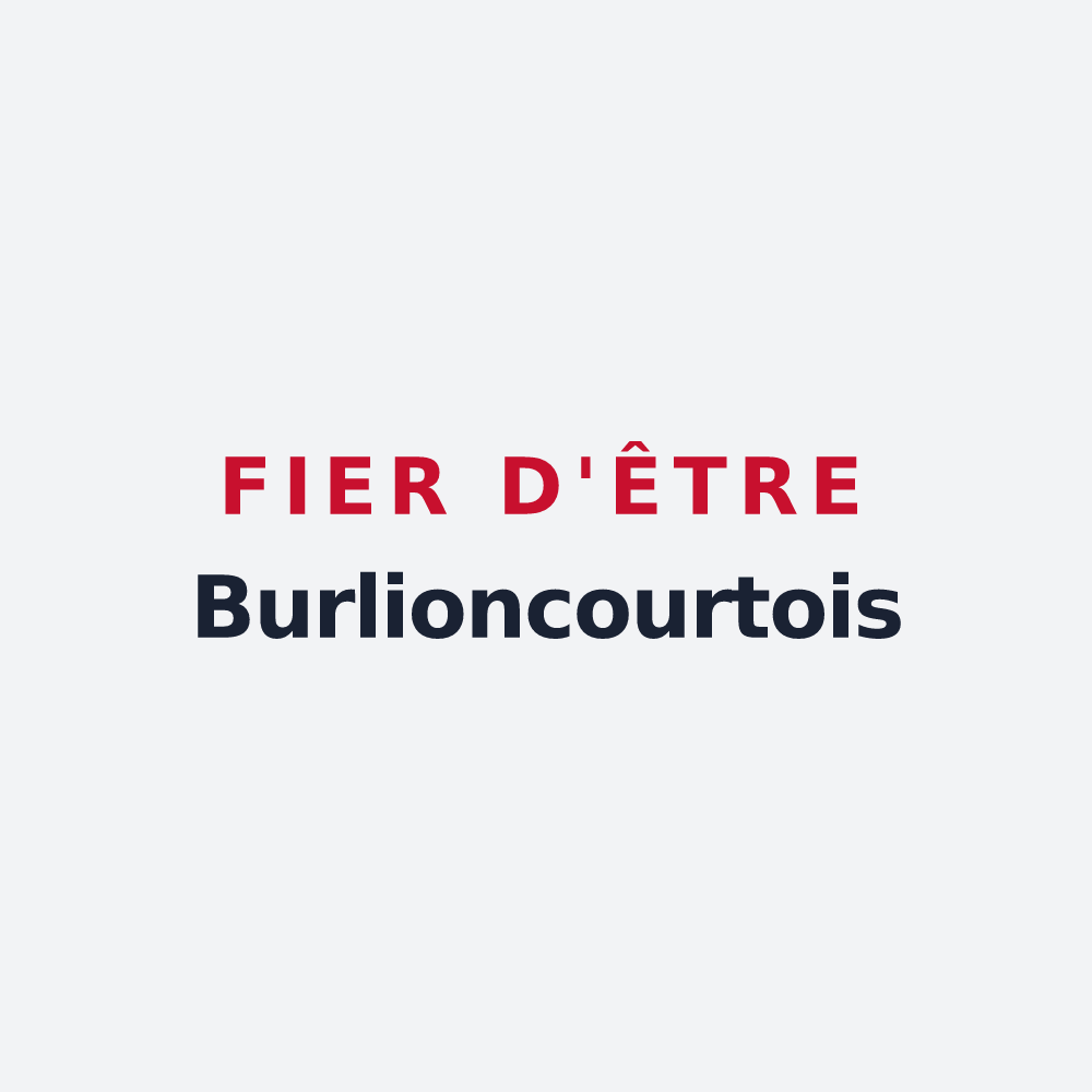 Poster « Fier d'être Burlioncourtois » — design pour Burlioncourt