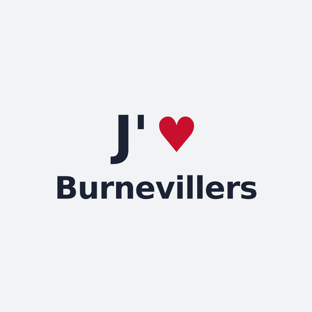 Poster personnalisé Burnevillers — design « J'aime Burnevillers » imprimé sur le poster
