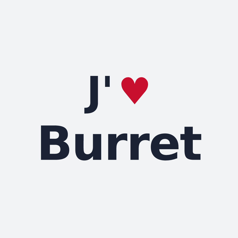 Poster personnalisé Burret — design J'aime Burret