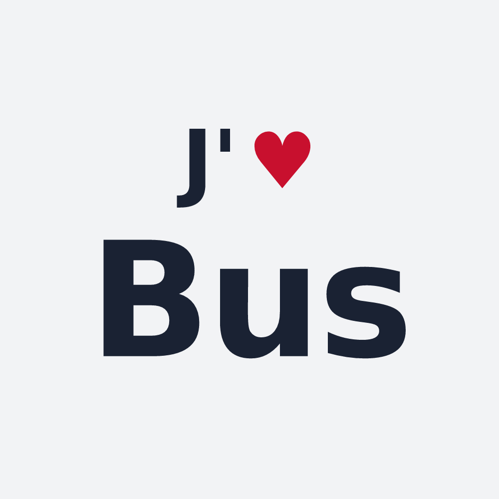 Poster personnalisé Bus — design J'aime Bus