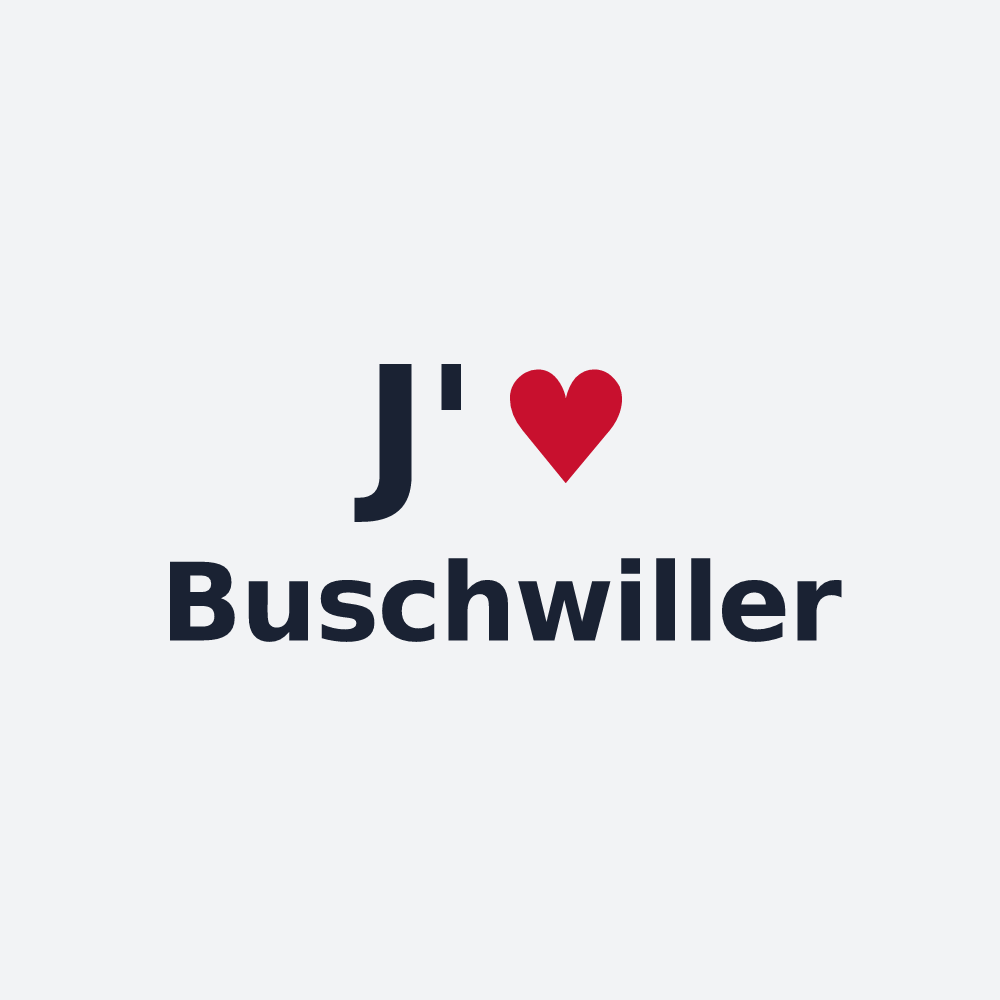Poster personnalisé Buschwiller — design J'aime Buschwiller