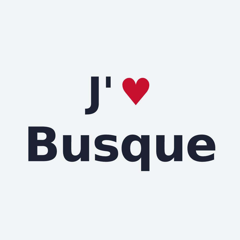 Poster personnalisé Busque — design J'aime Busque