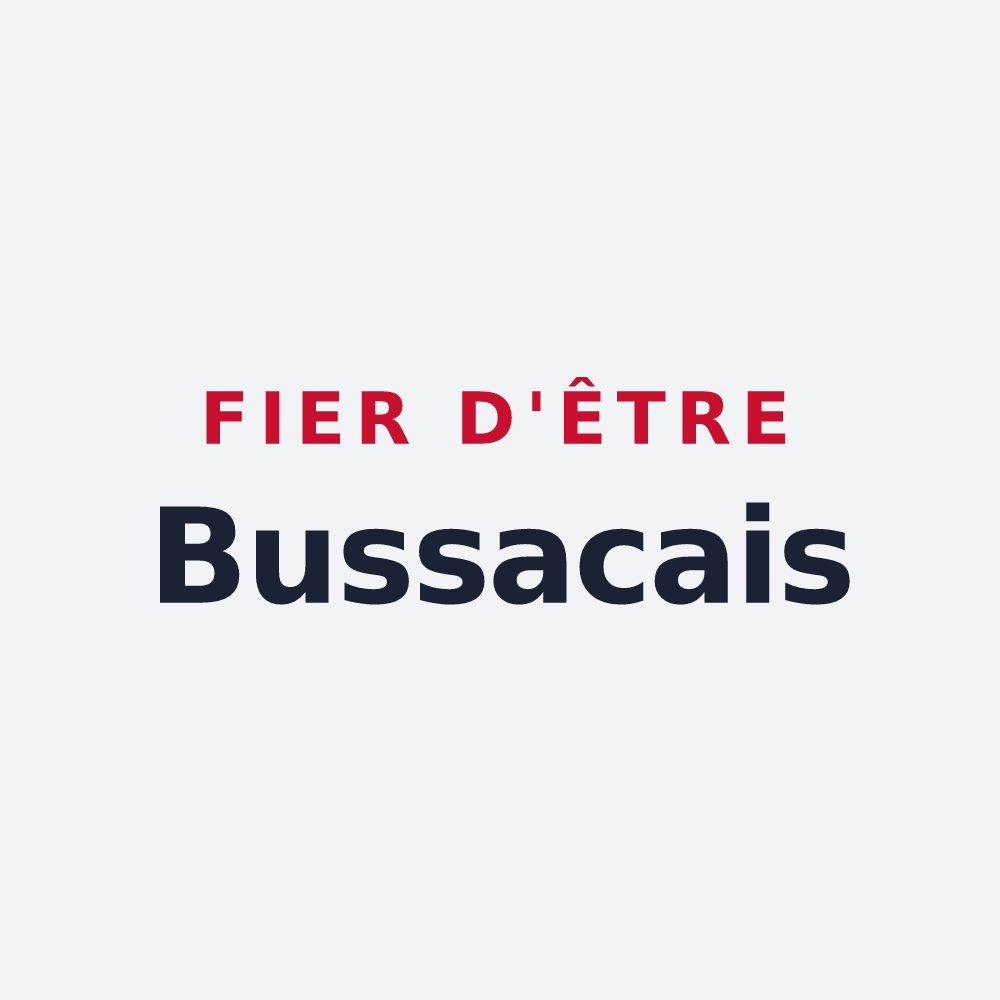 Poster « Fier d'être Bussacais » — design pour Bussac-sur-Charente