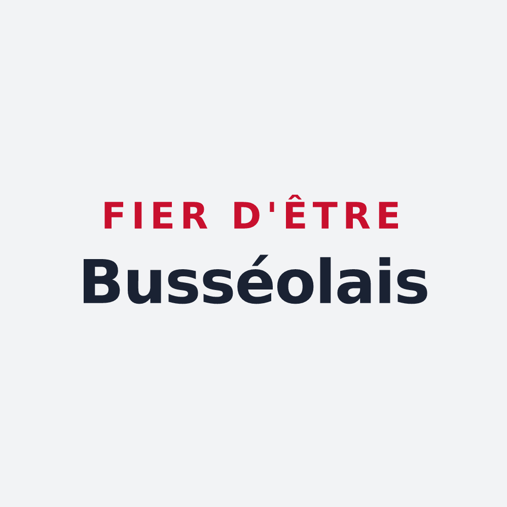 Poster « Fier d'être Busséolais » — design pour Busséol