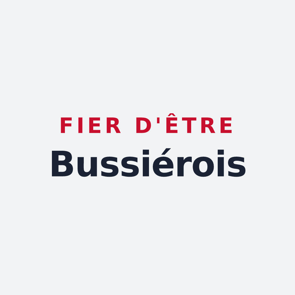 Poster « Fier d'être Bussiérois » — design pour Bussière-Saint-Georges