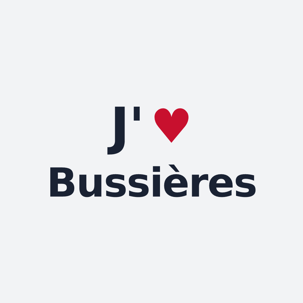 Poster personnalisé Bussières — design J'aime Bussières