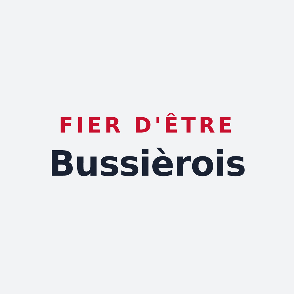 Poster « Fier d'être Bussièrois » — design pour Bussières