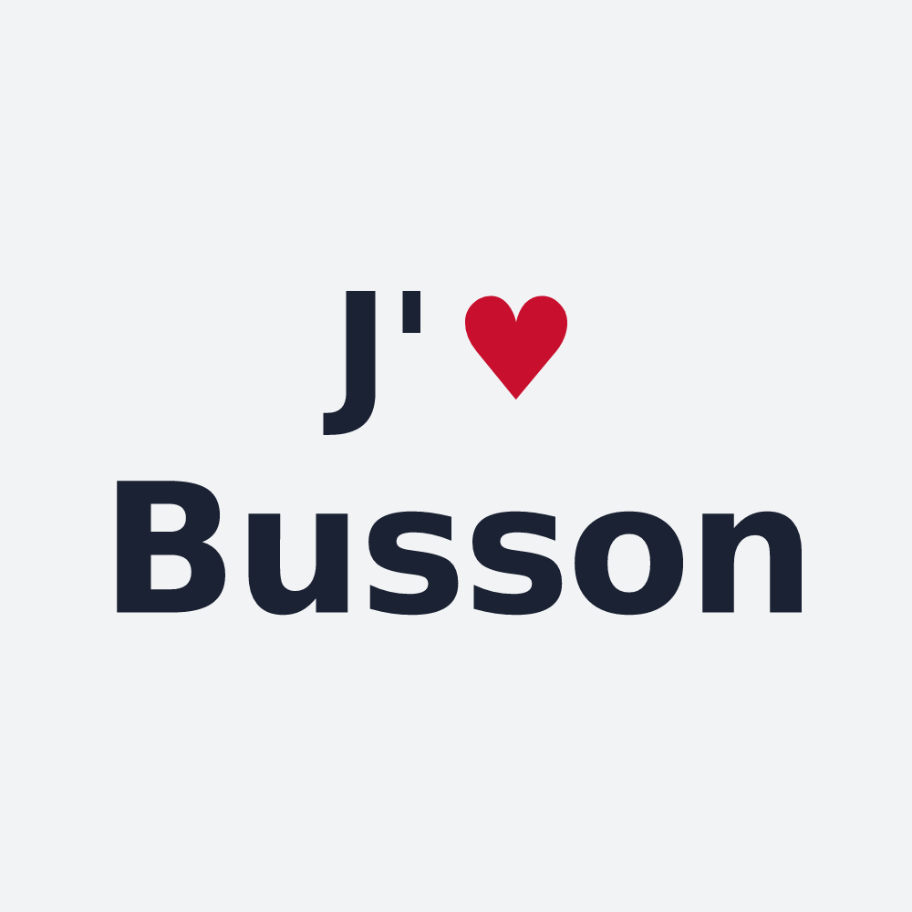 Poster personnalisé Busson — design J'aime Busson