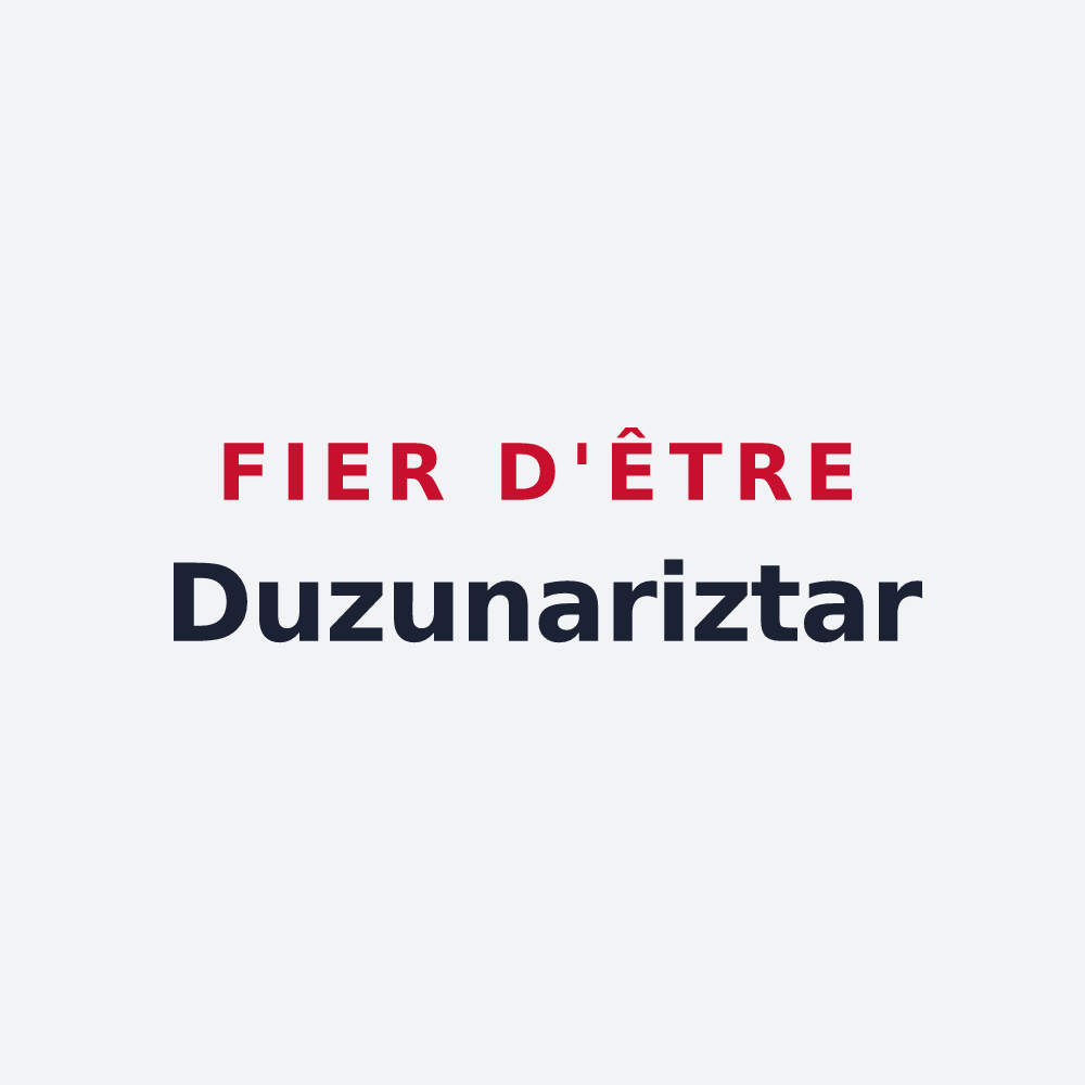 Poster « Fier d'être Duzunariztar » — design pour Bussunarits-Sarrasquette
