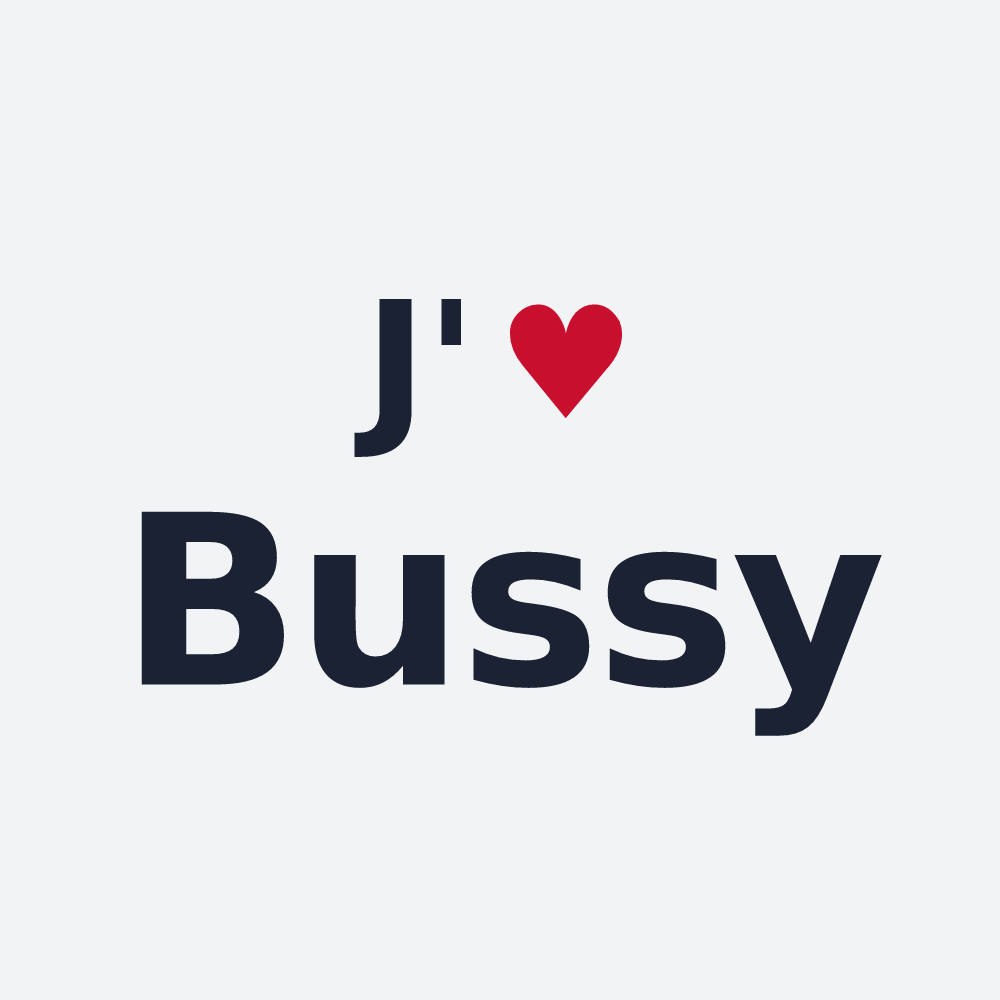 Poster personnalisé Bussy — design J'aime Bussy