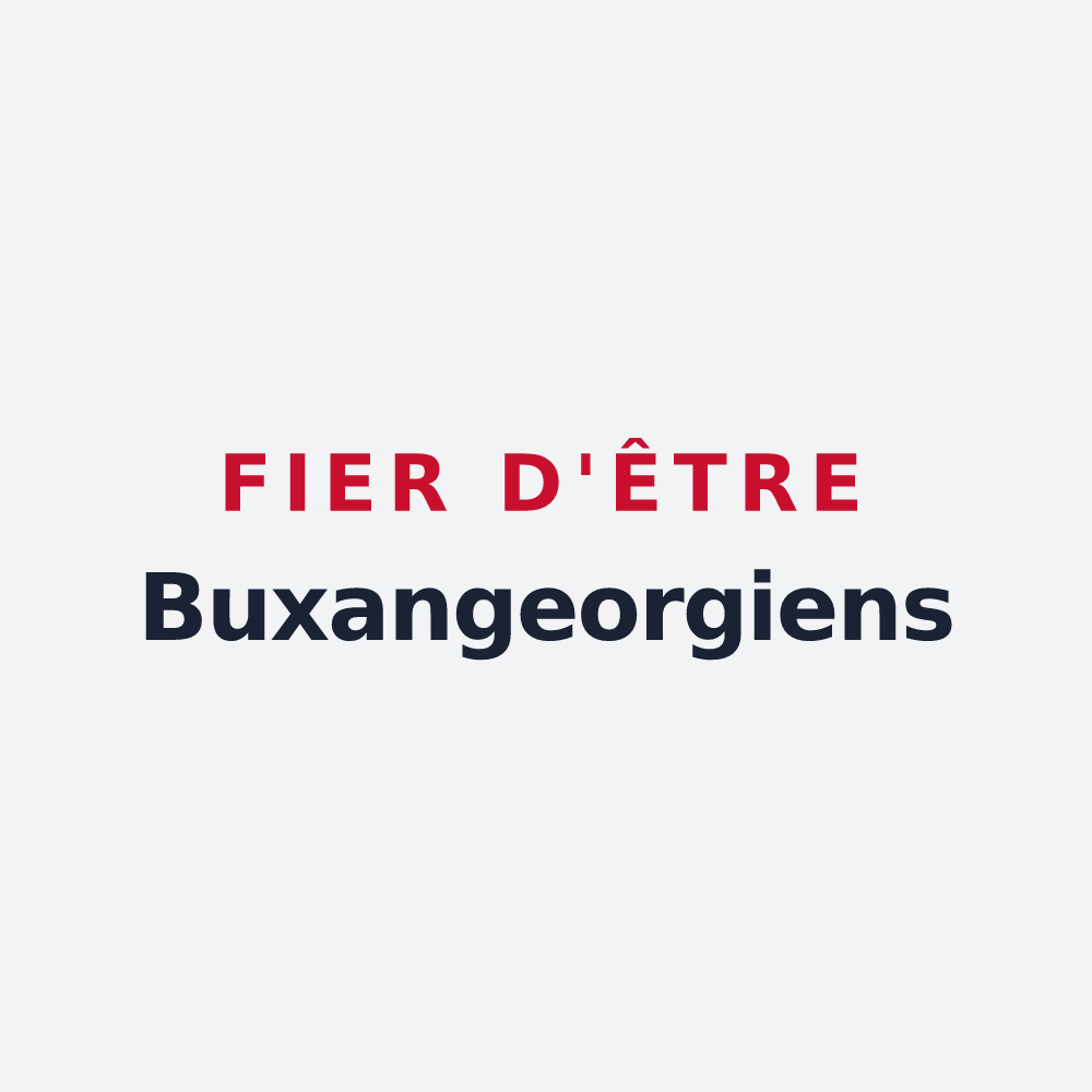 Poster « Fier d'être Buxangeorgiens » — design pour Bussy-Saint-Georges