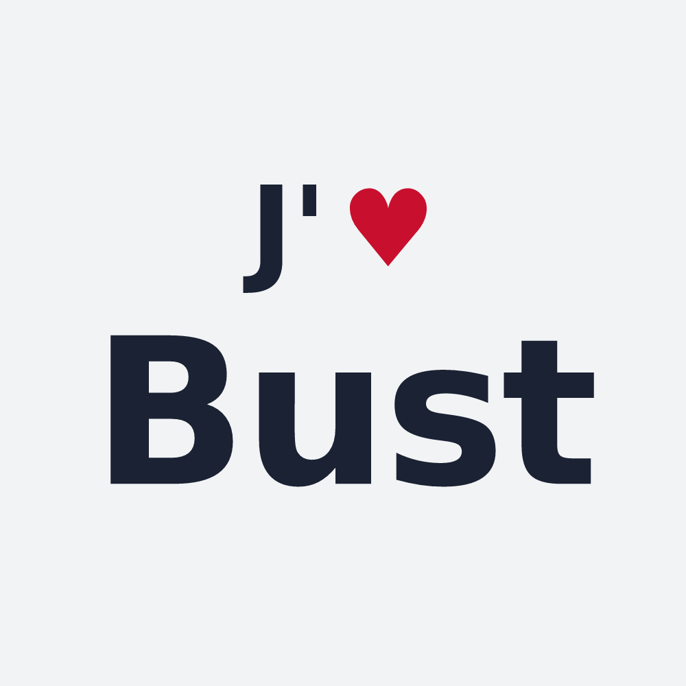 Poster personnalisé Bust — design J'aime Bust