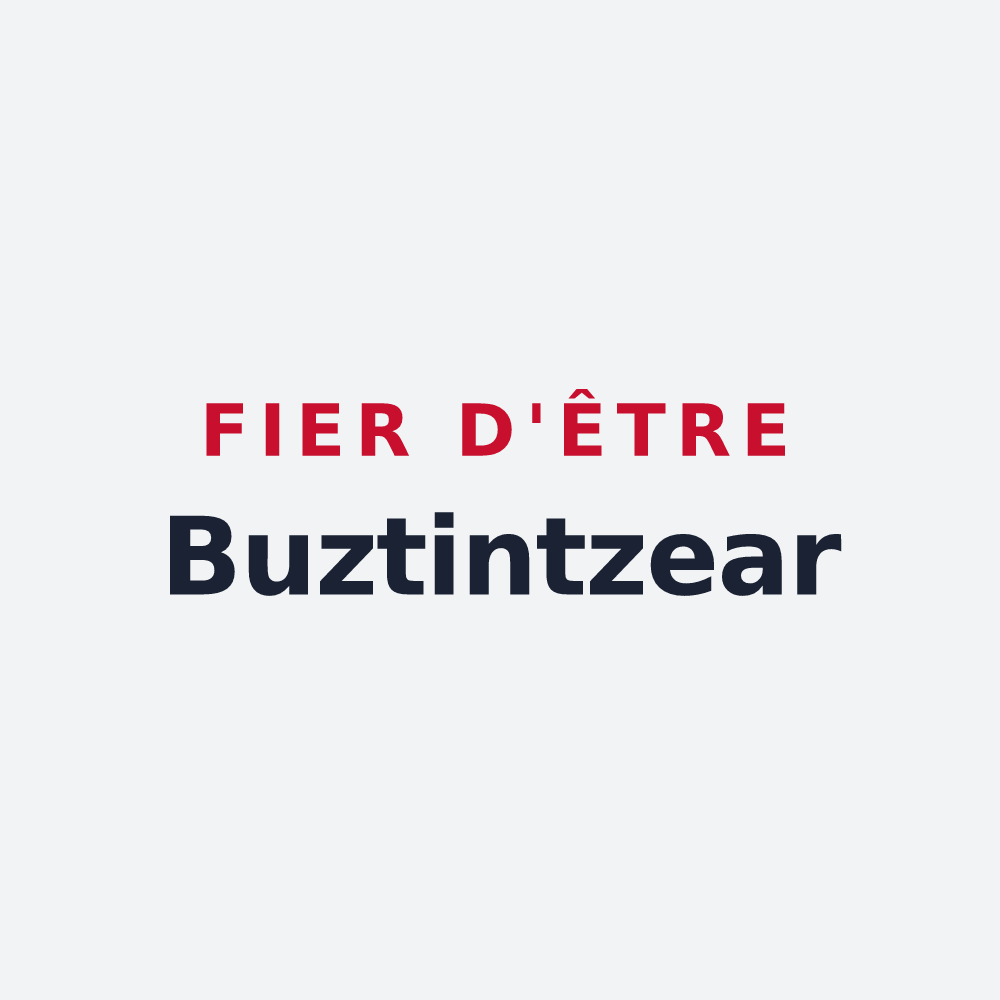 Poster « Fier d'être Buztintzear » — design pour Bustince-Iriberry