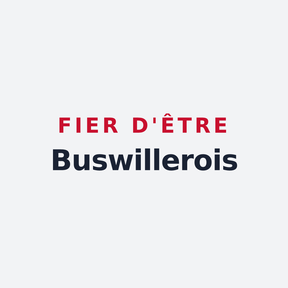 Poster « Fier d'être Buswillerois » — design pour Buswiller