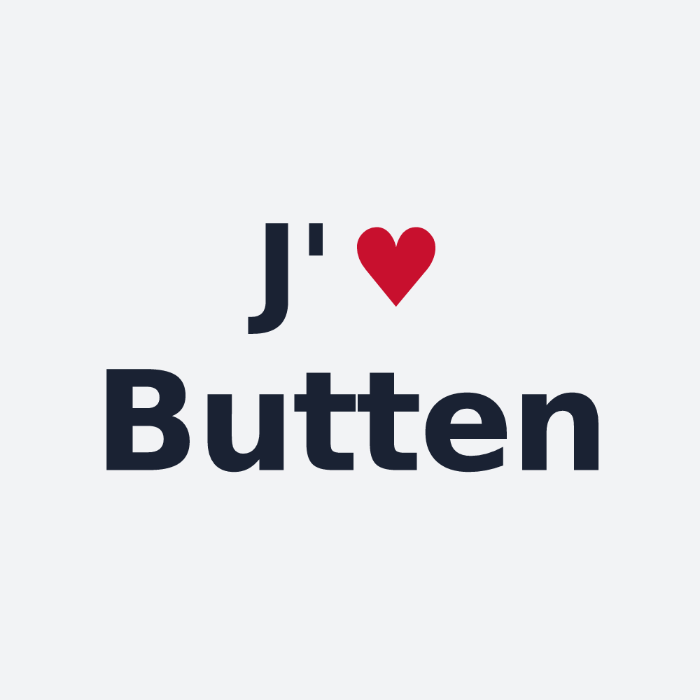 Poster personnalisé Butten — design J'aime Butten