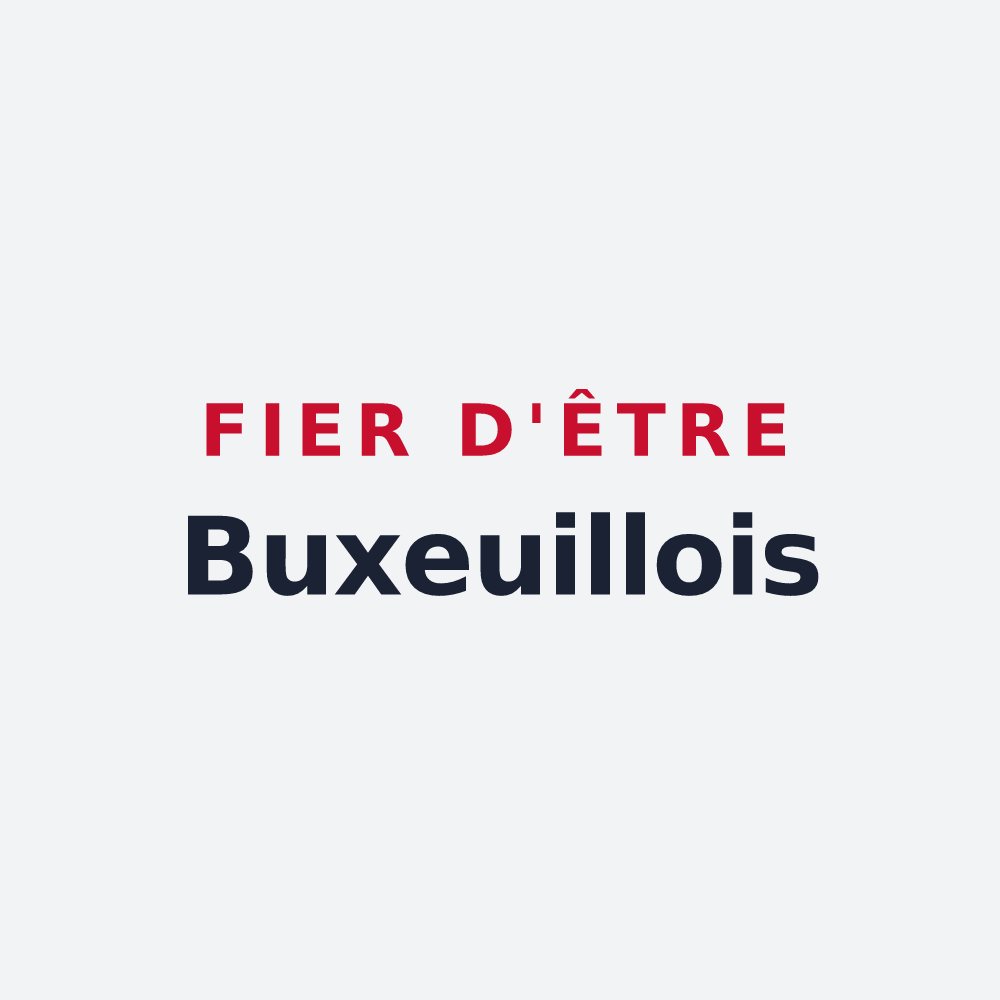 Poster « Fier d'être Buxeuillois » — design pour Buxeuil