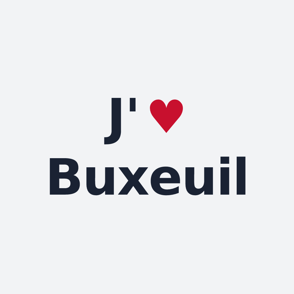 Poster personnalisé Buxeuil — design J'aime Buxeuil