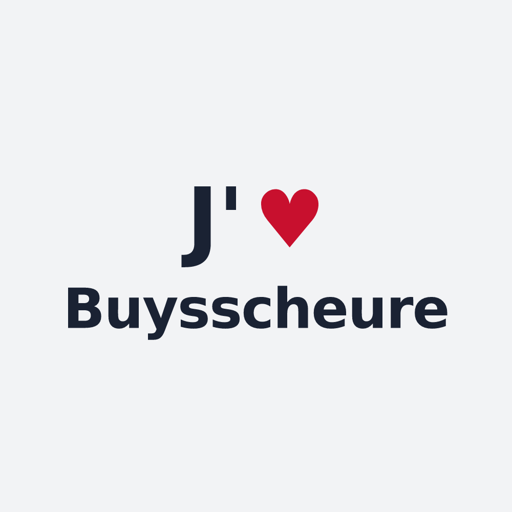 Poster personnalisé Buysscheure — design J'aime Buysscheure