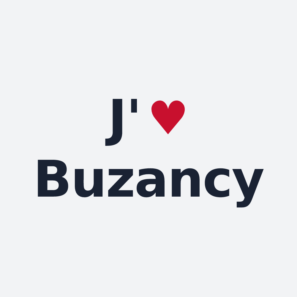 Poster personnalisé Buzancy — design J'aime Buzancy
