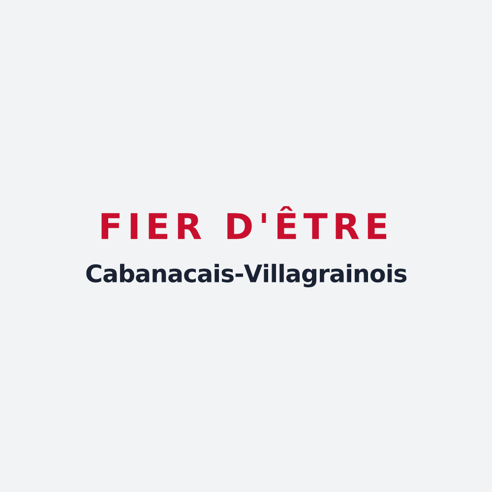 Poster « Fier d'être Cabanacais-Villagrainois » — design pour Cabanac-et-Villagrains