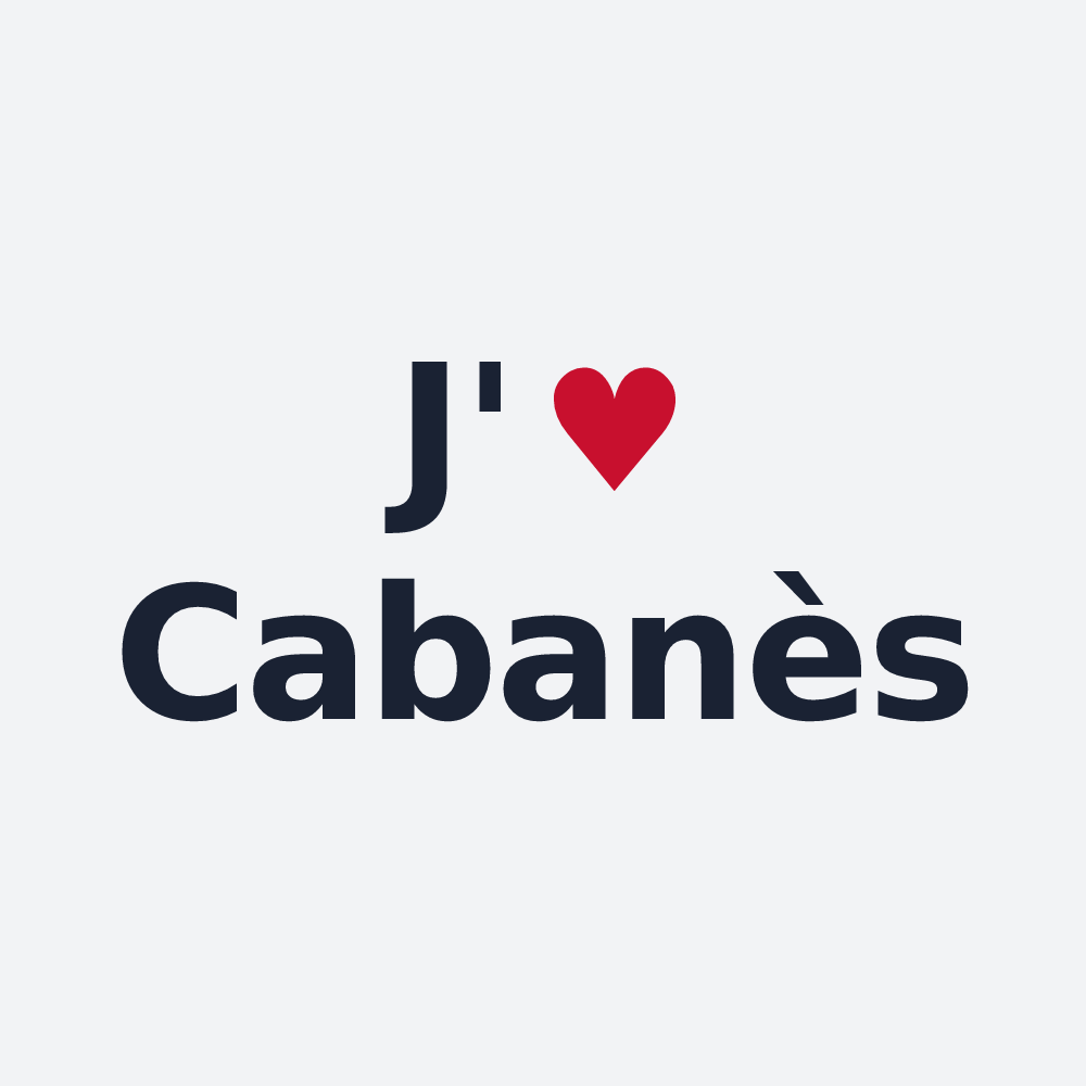 Poster personnalisé Cabanès — design « J'aime Cabanès » imprimé sur le poster