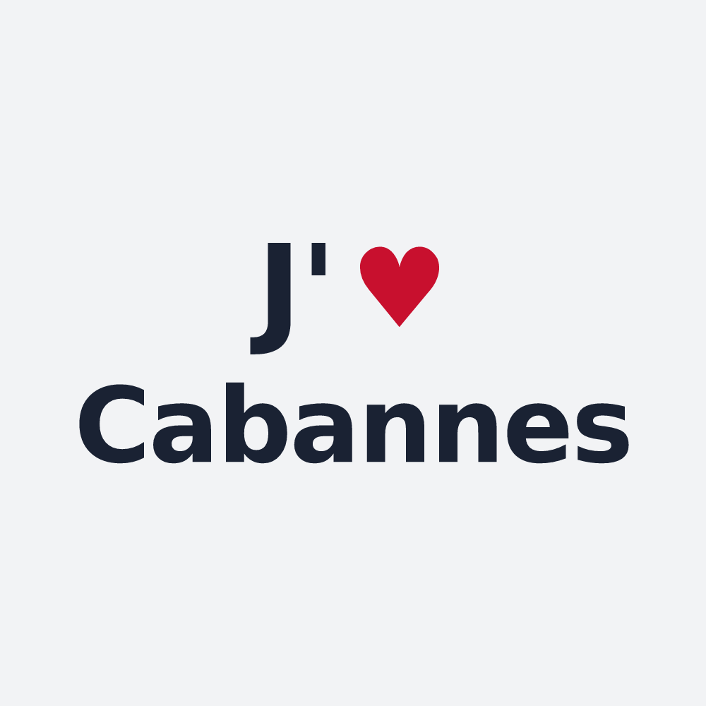 Poster personnalisé Cabannes — design « J'aime Cabannes » imprimé sur le poster