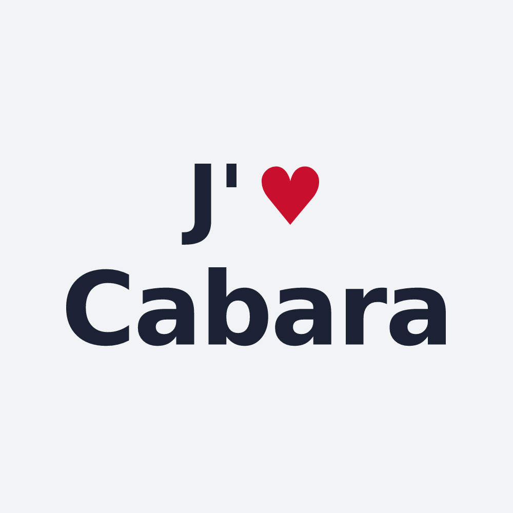 Poster personnalisé Cabara — design J'aime Cabara