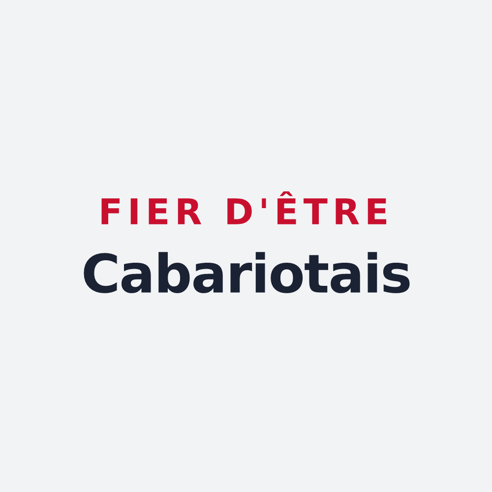Poster « Fier d'être Cabariotais » — design pour Cabariot