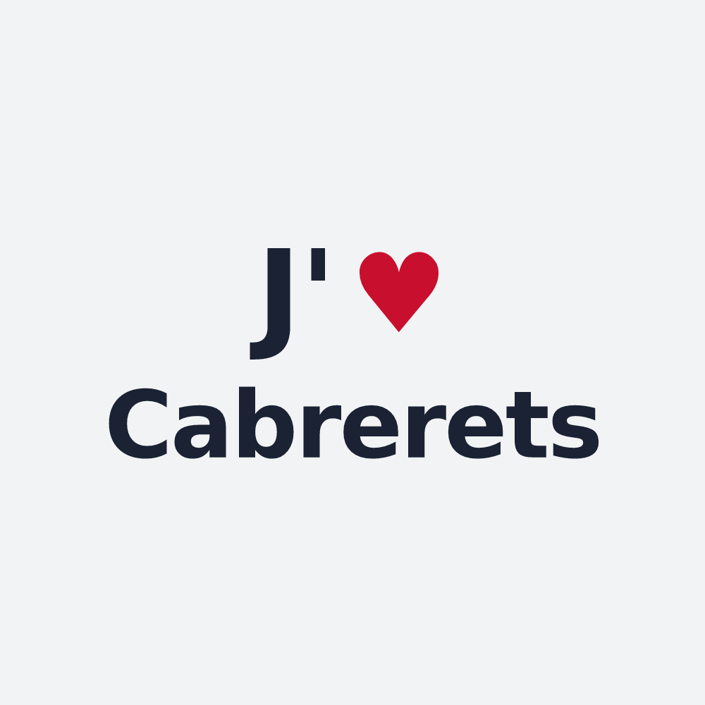 Poster personnalisé Cabrerets — design J'aime Cabrerets
