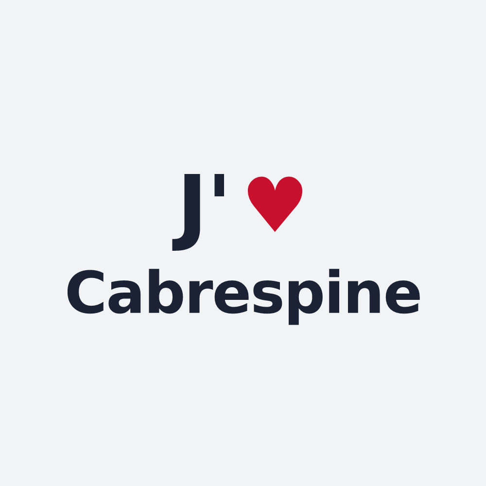 Poster personnalisé Cabrespine — design « J'aime Cabrespine » imprimé sur le poster