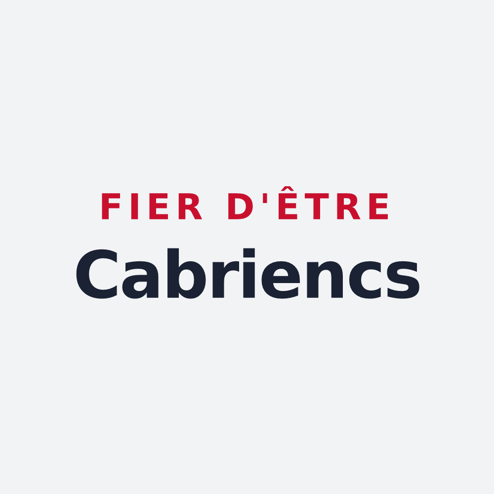 Poster « Fier d'être Cabriencs » — design pour Cabris