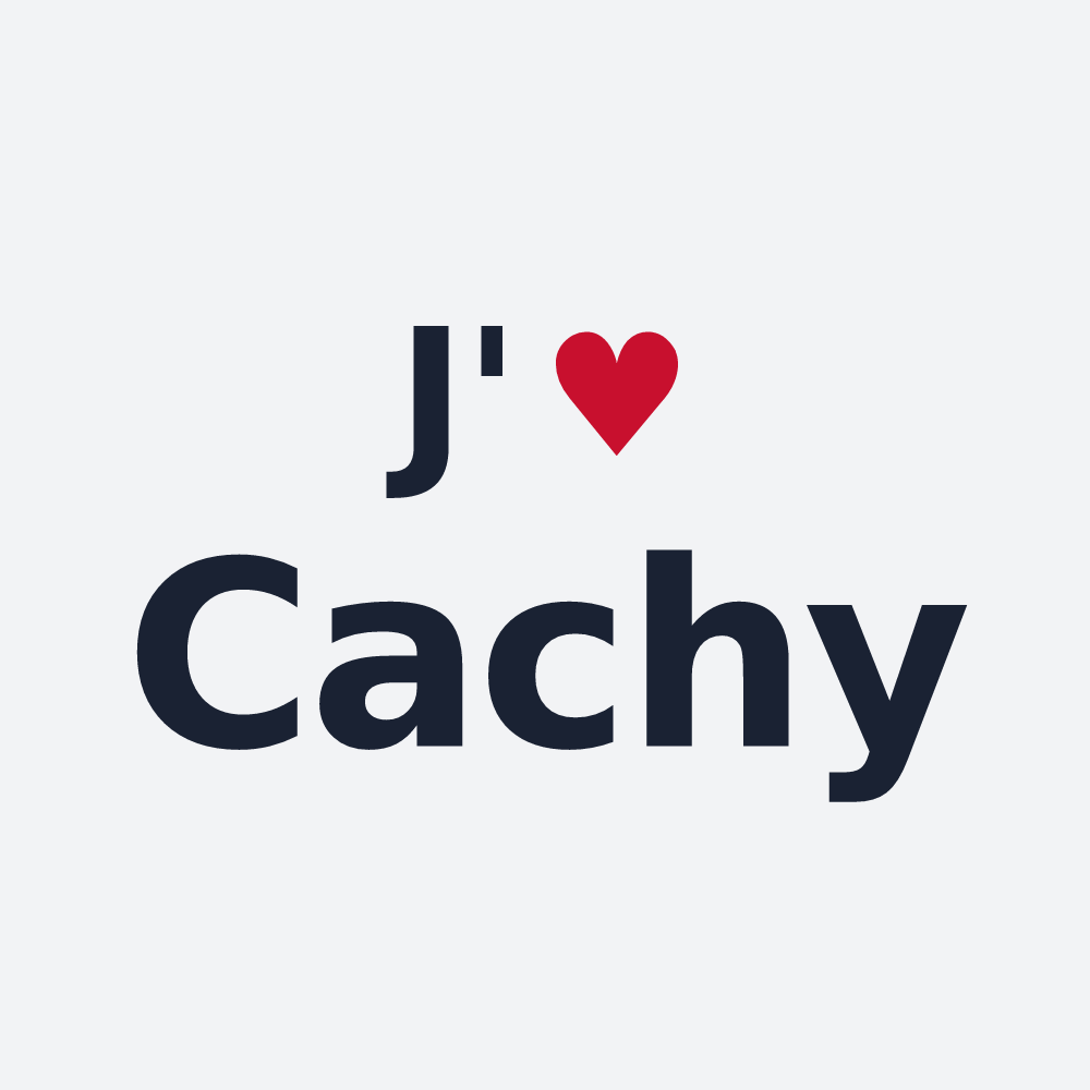 Poster personnalisé Cachy — design J'aime Cachy