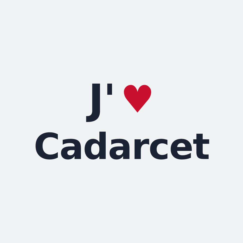 Poster personnalisé Cadarcet — design J'aime Cadarcet