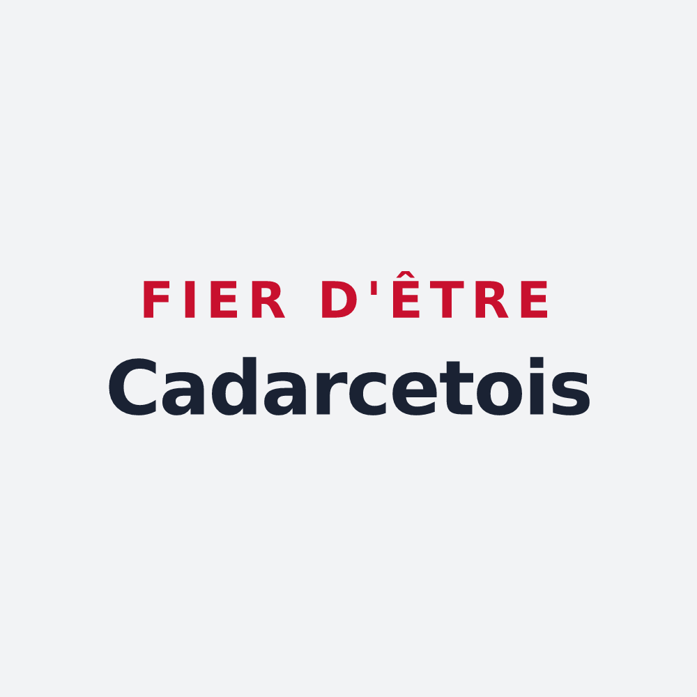 Poster « Fier d'être Cadarcetois » — design pour Cadarcet