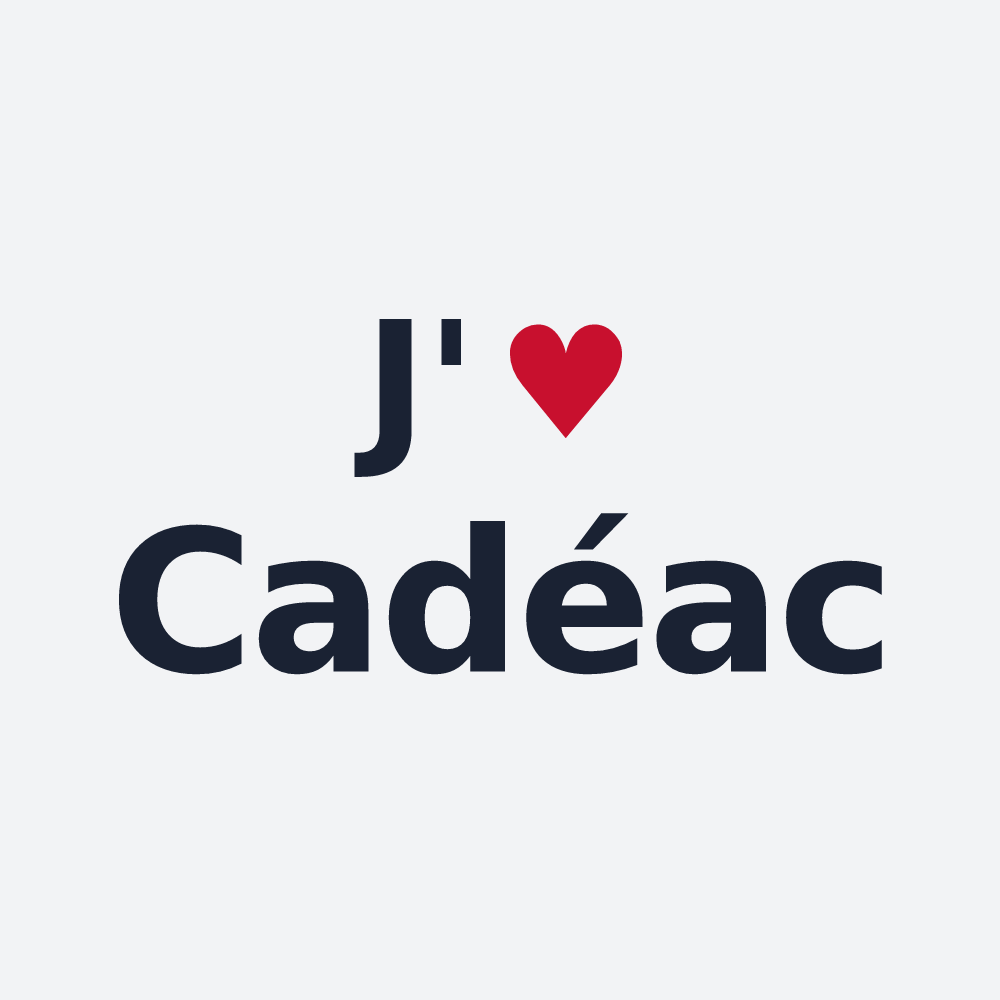 Poster personnalisé Cadéac — design J'aime Cadéac