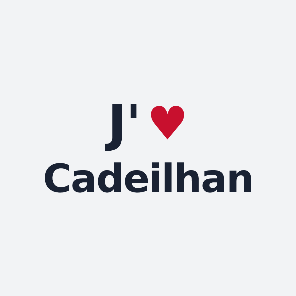 Poster personnalisé Cadeilhan — design J'aime Cadeilhan
