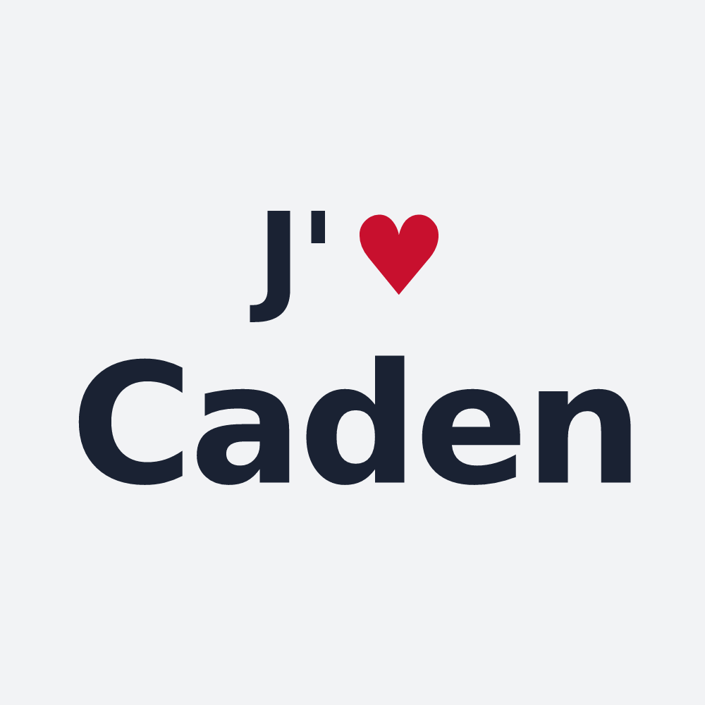 Poster personnalisé Caden — design J'aime Caden