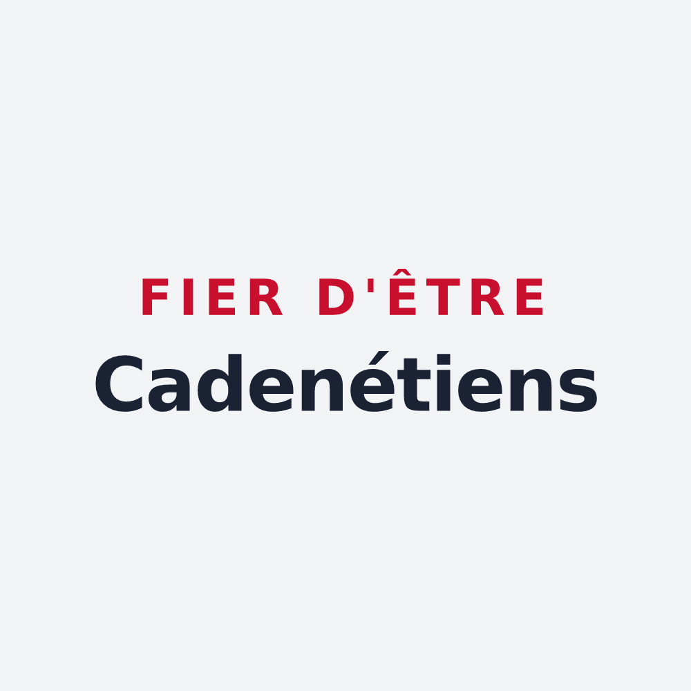 Poster « Fier d'être Cadenétiens » — design pour Cadenet