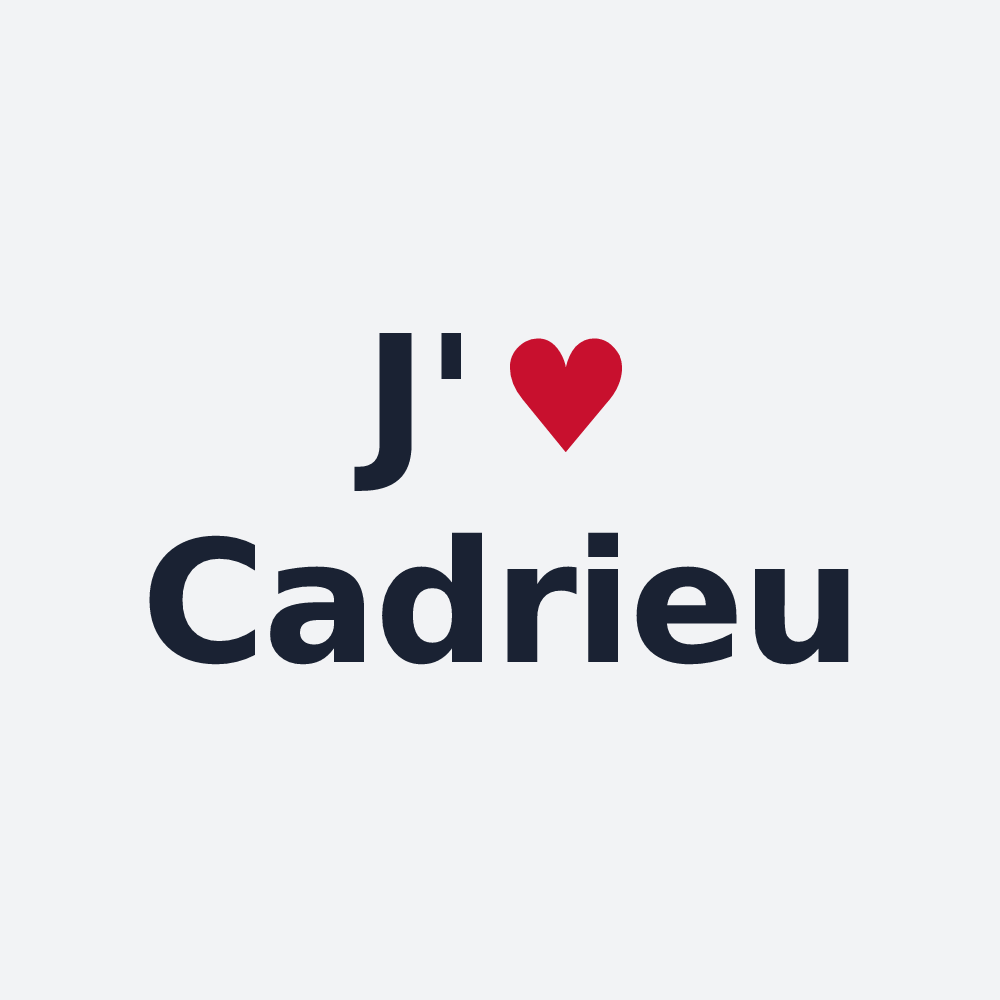 Poster personnalisé Cadrieu — design J'aime Cadrieu