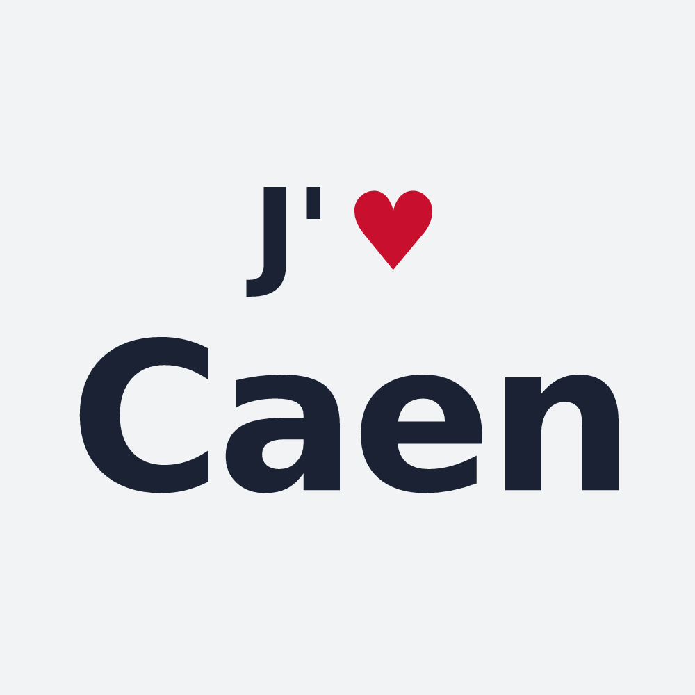 Poster personnalisé Caen — design J'aime Caen